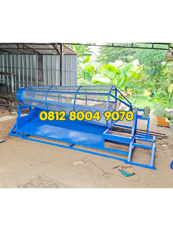 Mesin Pengayak Kasgot - Mesin Pengayak Maggot Model Rotary