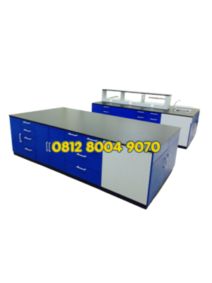 Island Bench Polos (Meja Lab Ruangan Tengah)